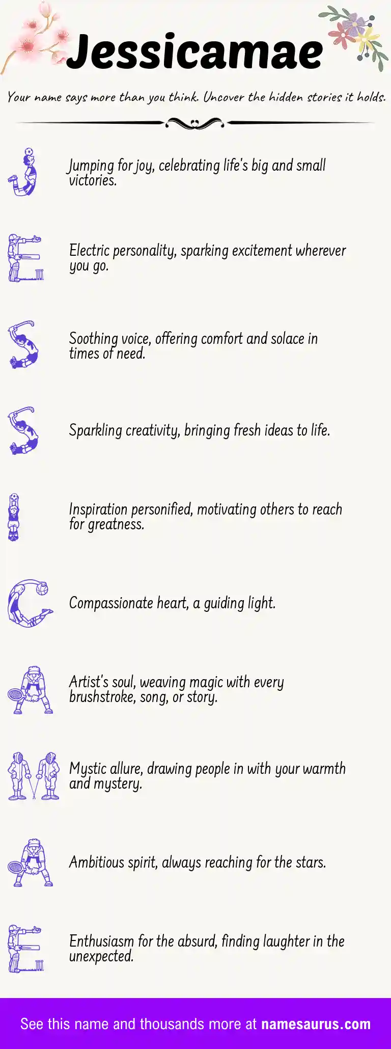 Acrostic poem about Jessicamae.