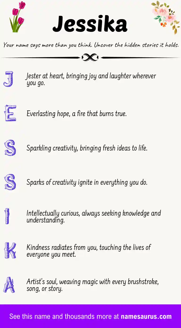 Acrostic poem about Jessika.