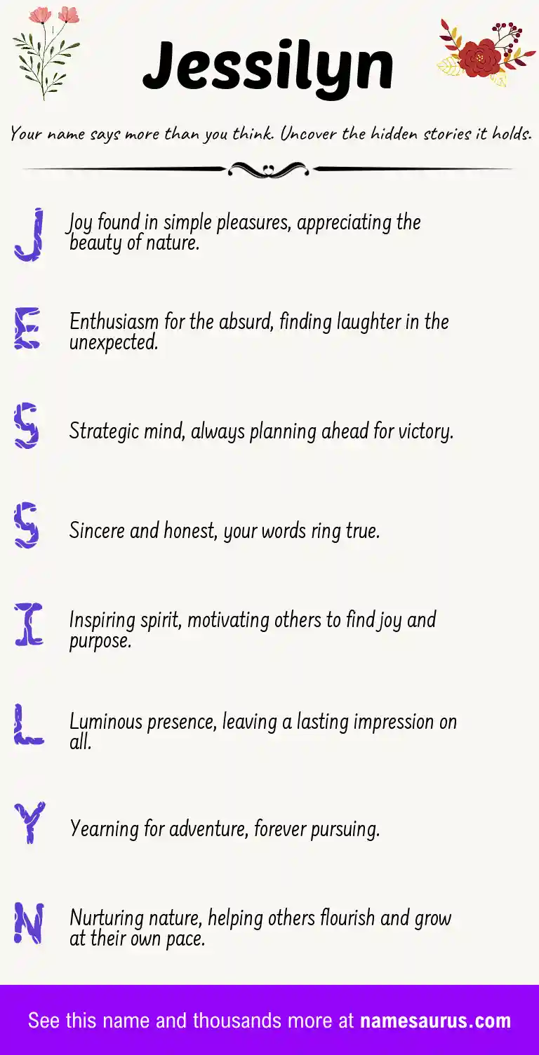 Acrostic poem about Jessilyn.