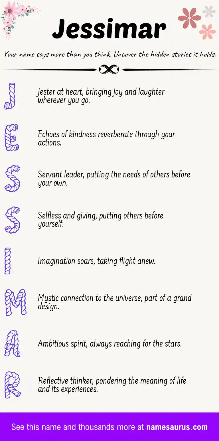 Acrostic poem about Jessimar.