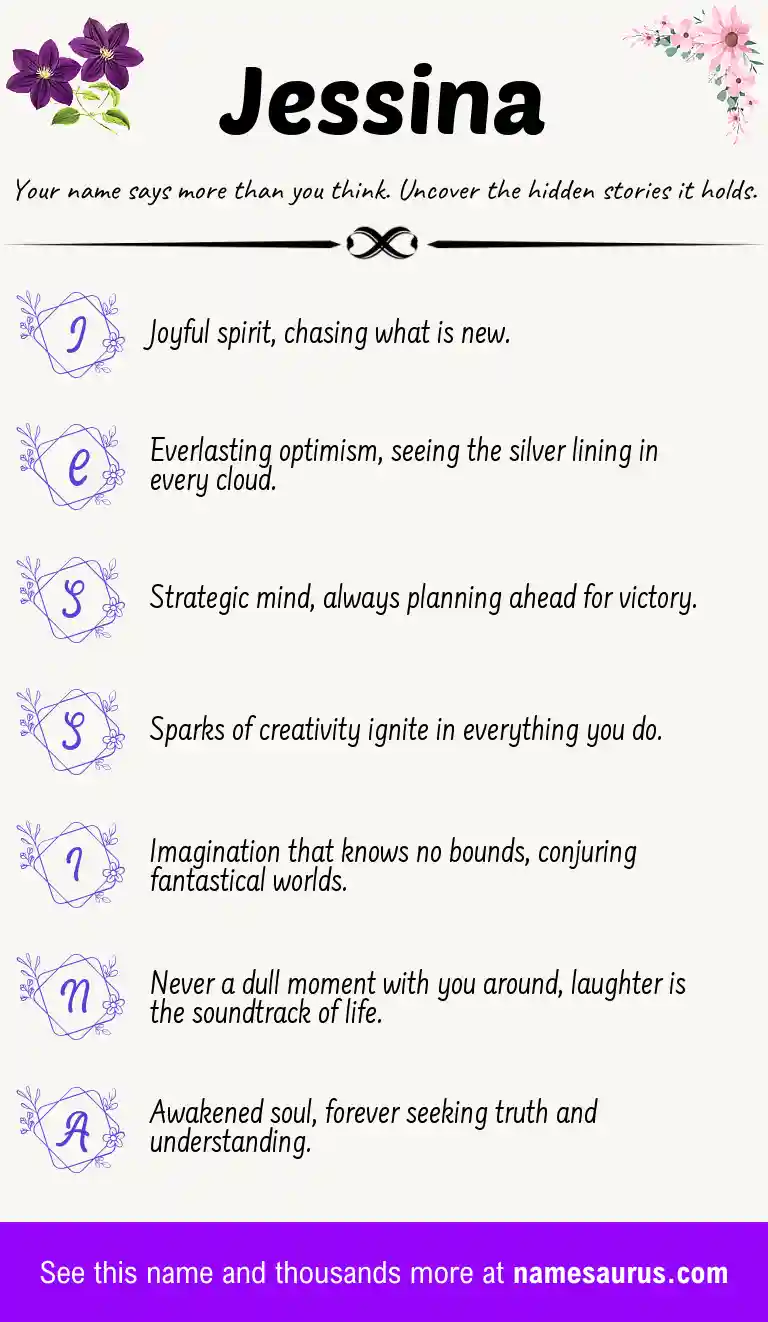 Acrostic poem about Jessina.