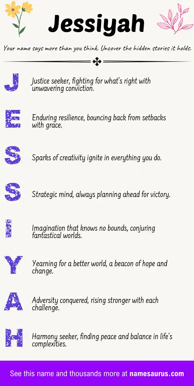 Acrostic poem about Jessiyah.