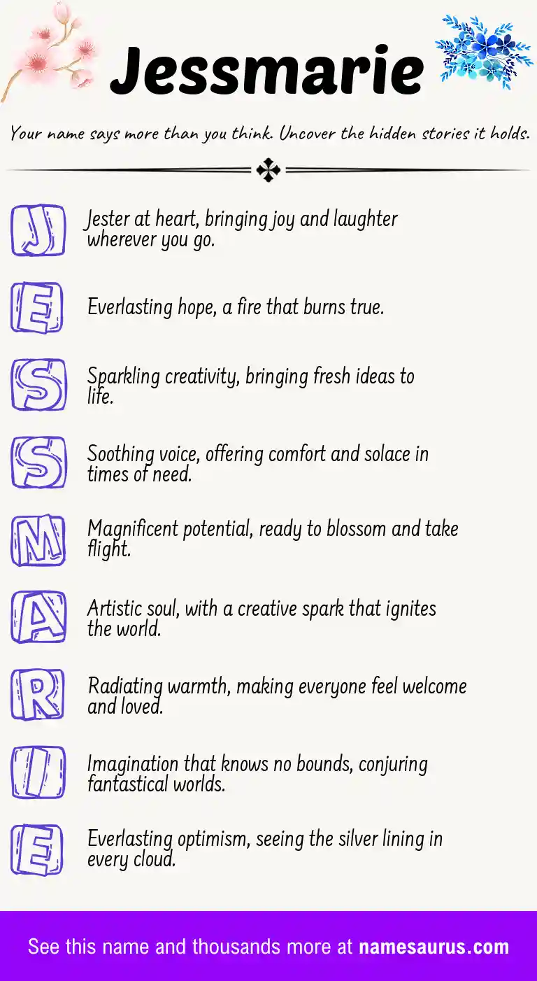 Acrostic poem about Jessmarie.