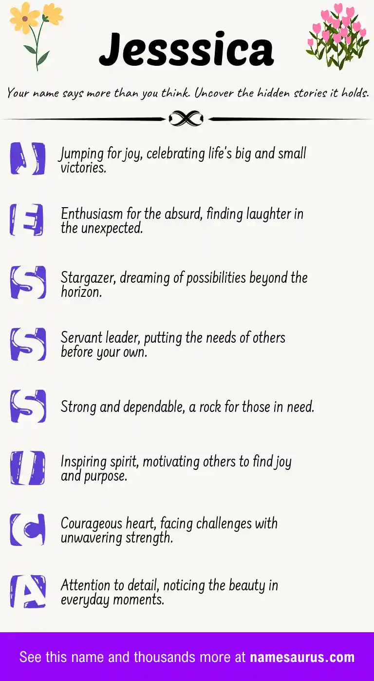 Acrostic poem about Jesssica.