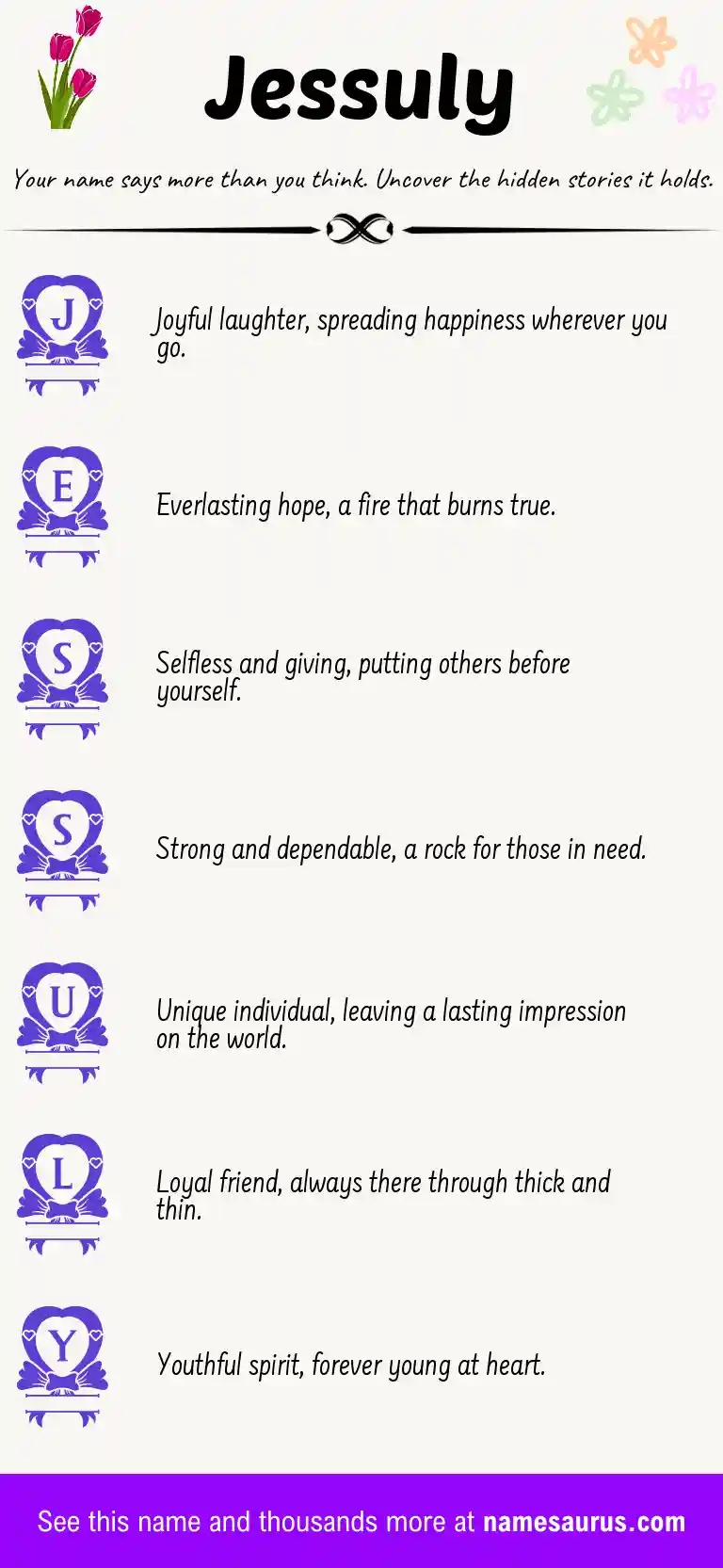Acrostic poem about Jessuly.