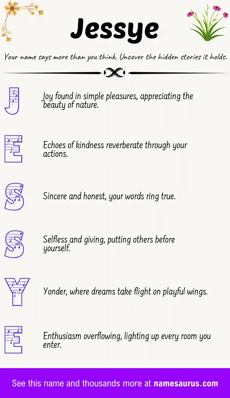 Acrostic poem about Jessye.