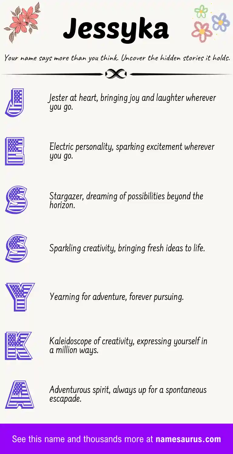 Acrostic poem about Jessyka.
