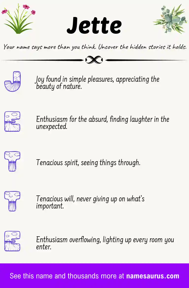 Acrostic poem about Jette.