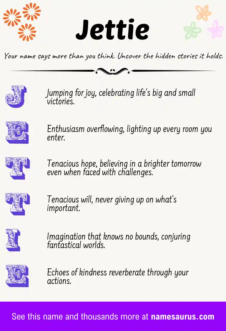 Acrostic poem about Jettie.
