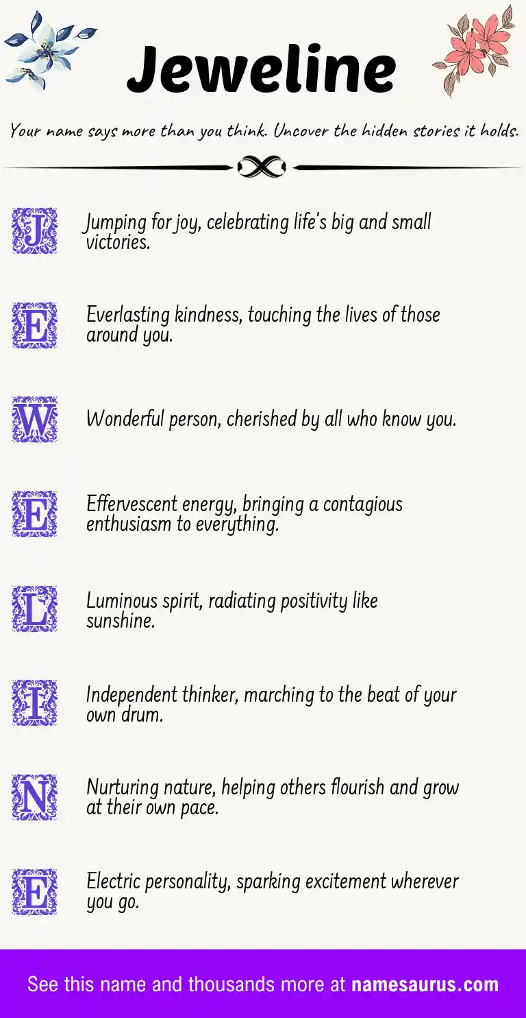 Acrostic poem about Jeweline.