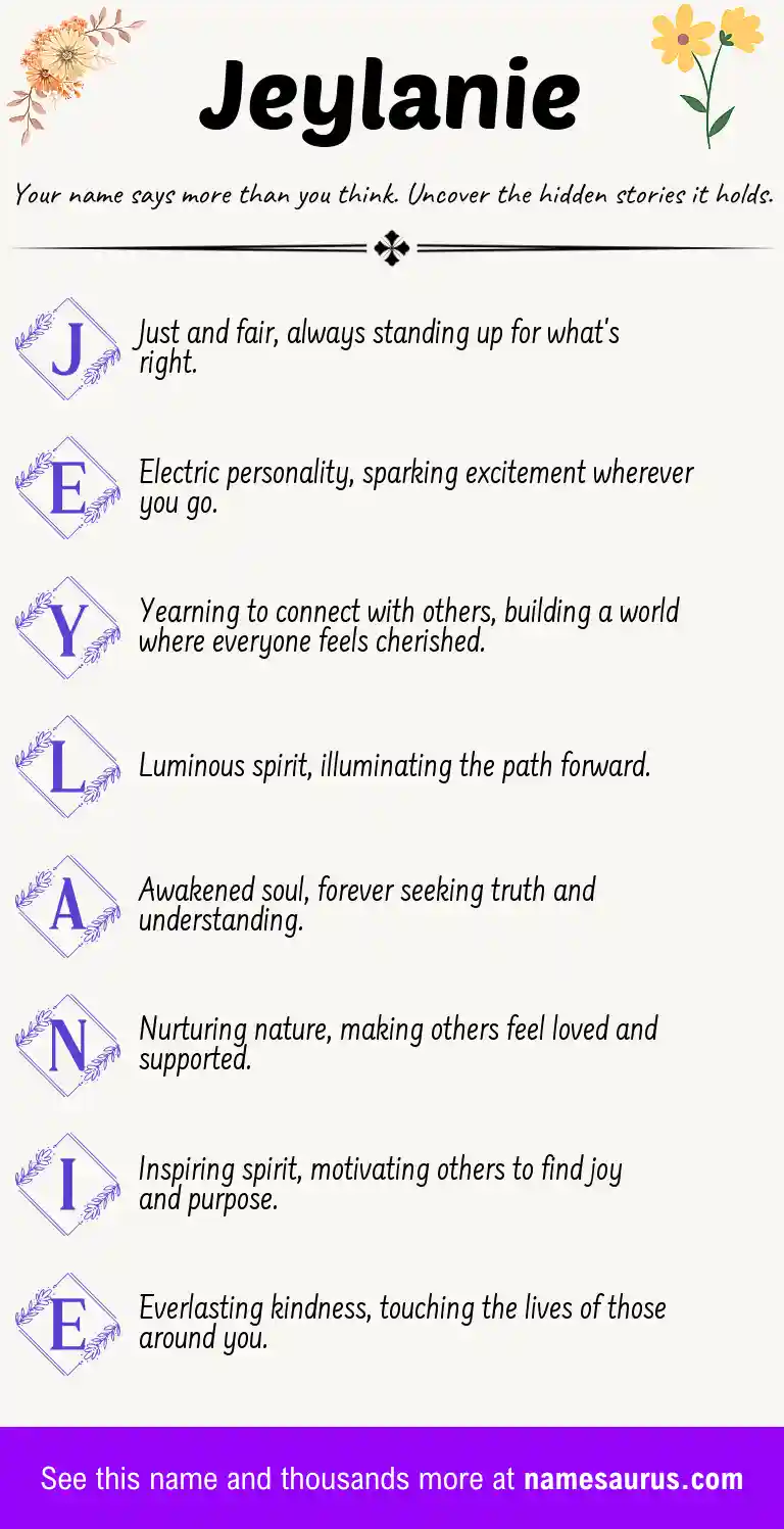 Acrostic poem about Jeylanie.