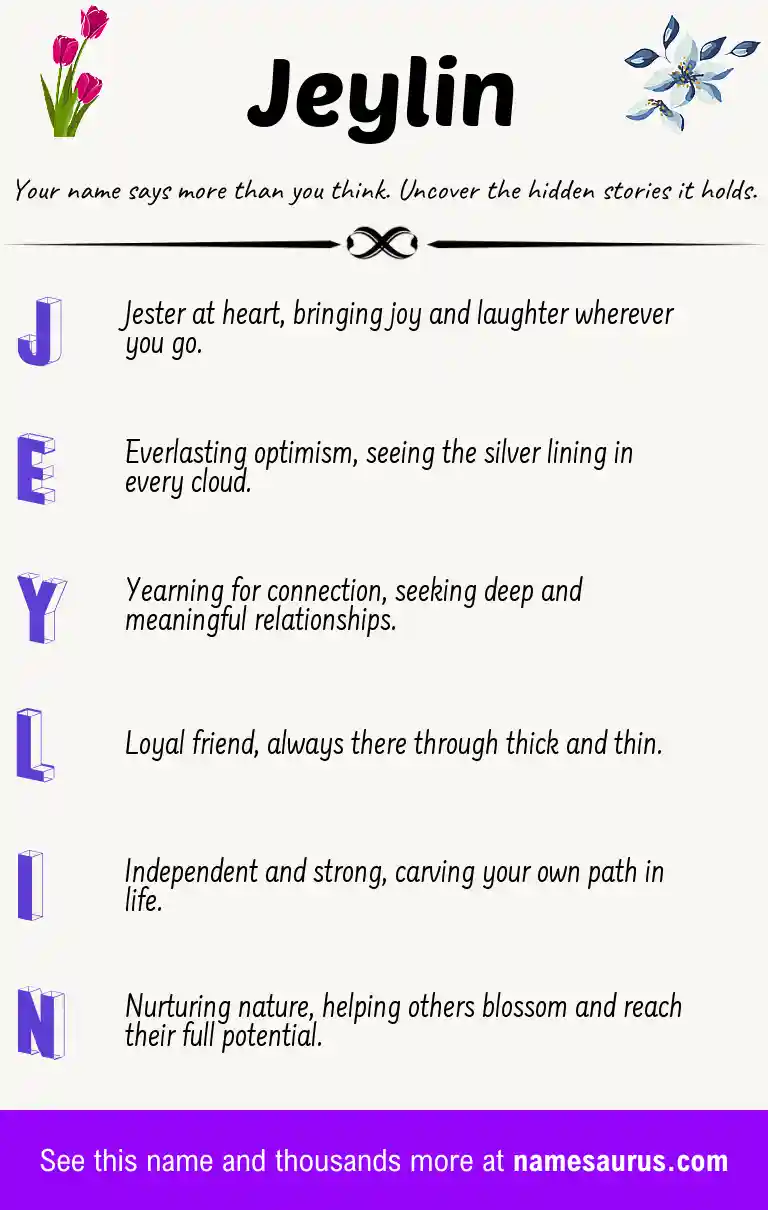 Acrostic poem about Jeylin.