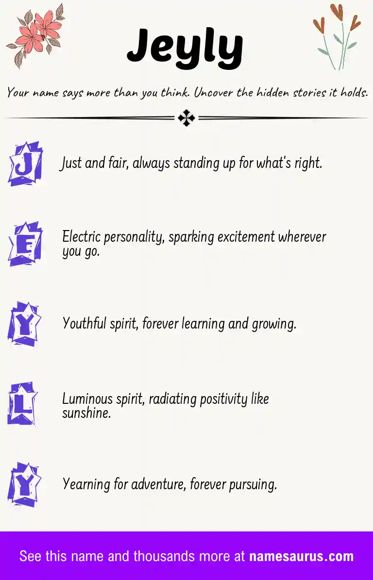 Acrostic poem about Jeyly.
