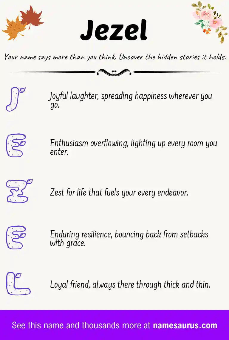 Acrostic poem about Jezel.