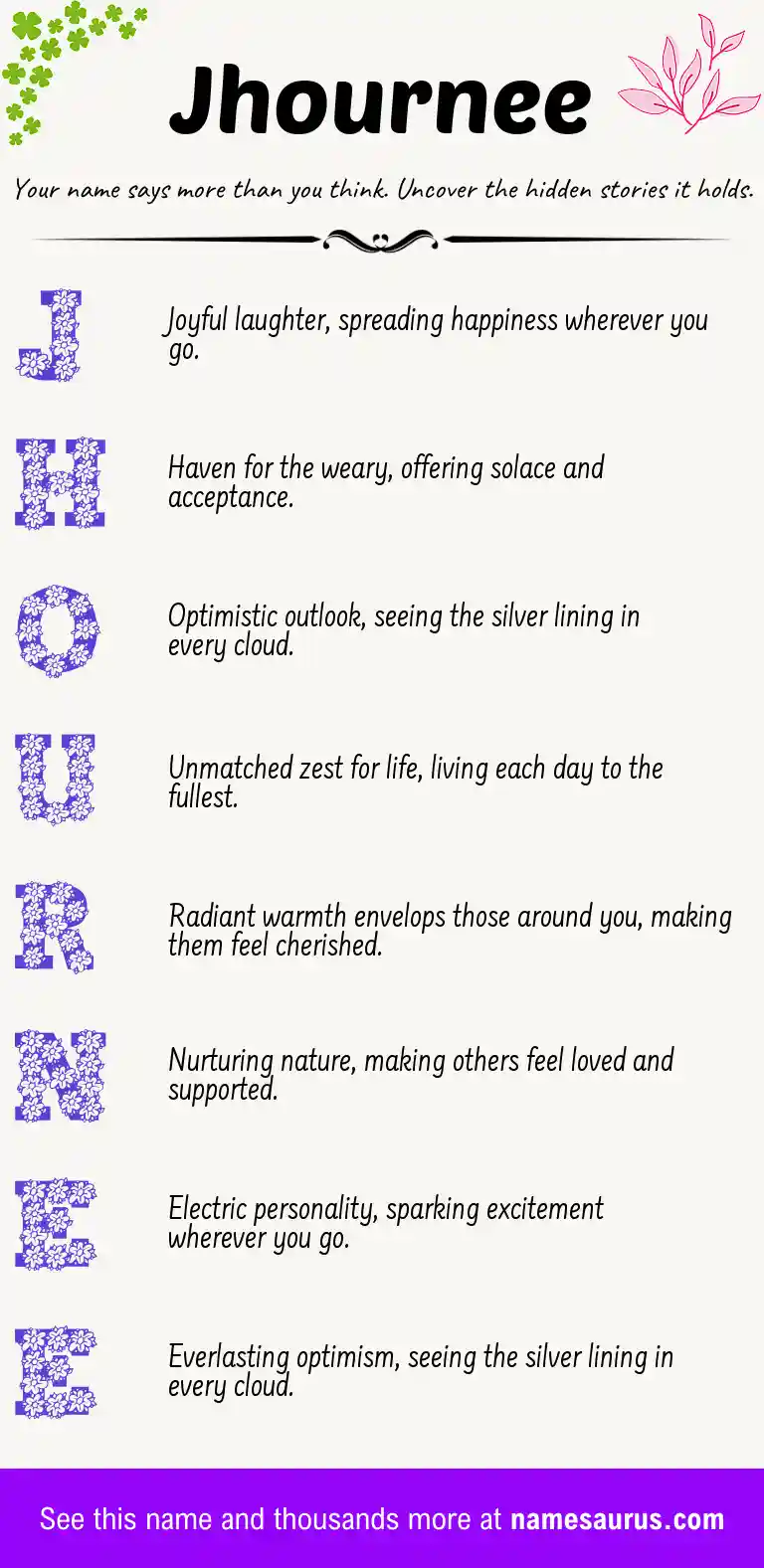 Acrostic poem about Jhournee.