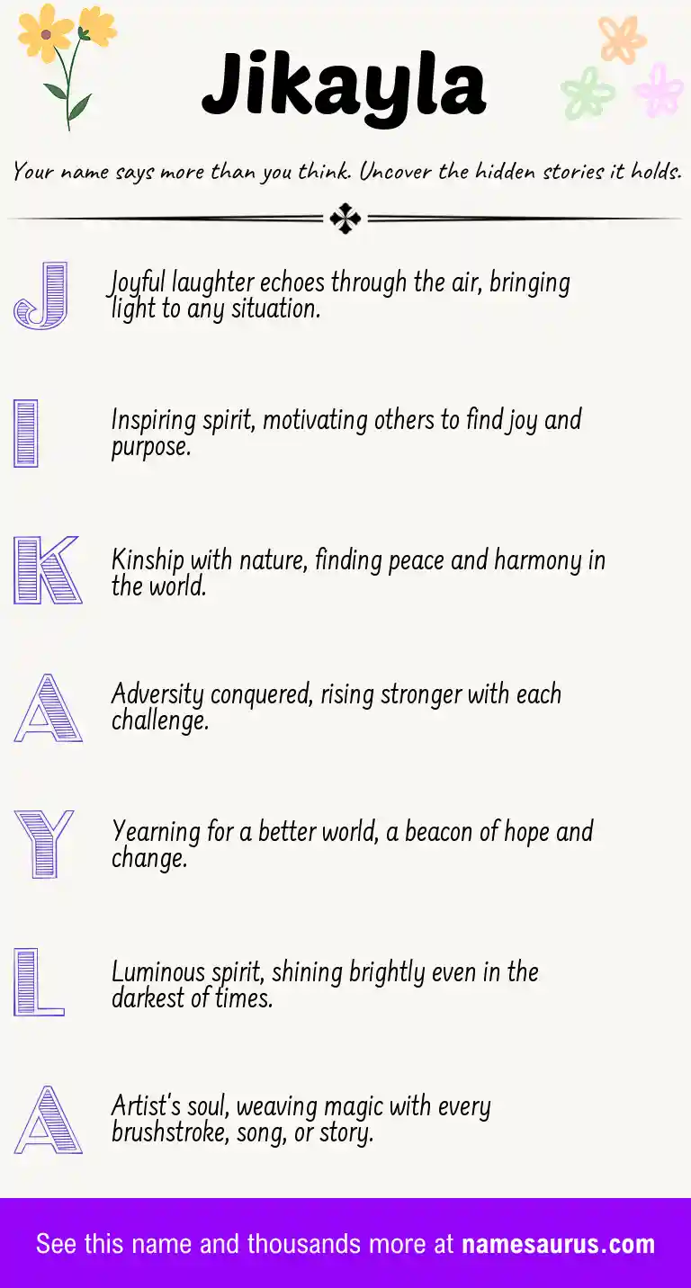 Acrostic poem about Jikayla.