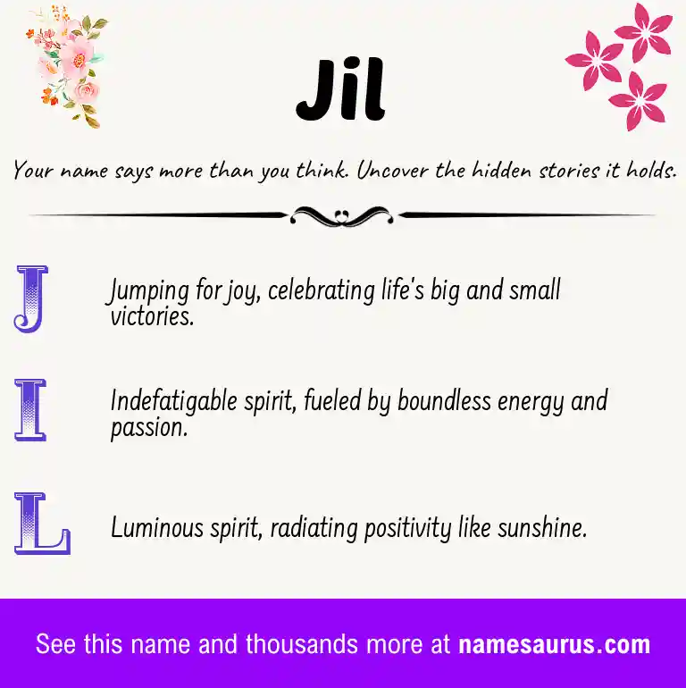 Acrostic poem about Jil.