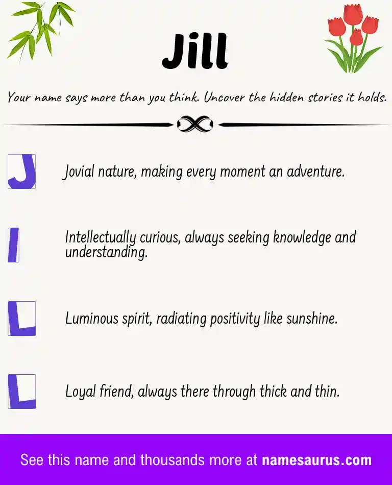 Acrostic poem about Jill.