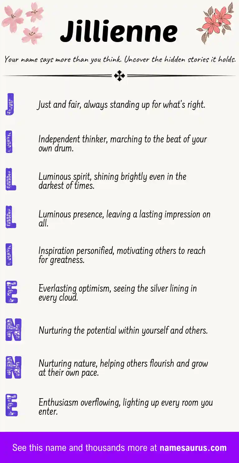 Acrostic poem about Jillienne.