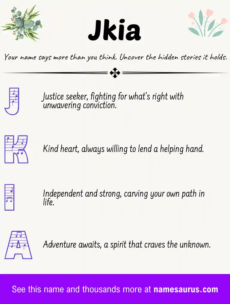 Acrostic poem about Jkia.