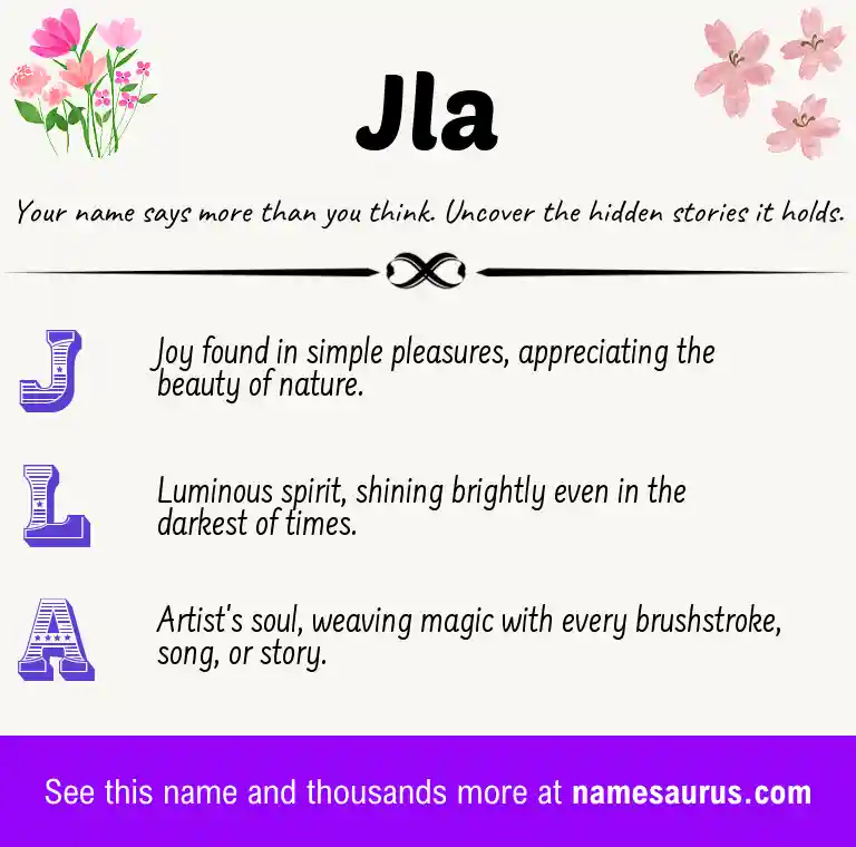 Acrostic poem about Jla.