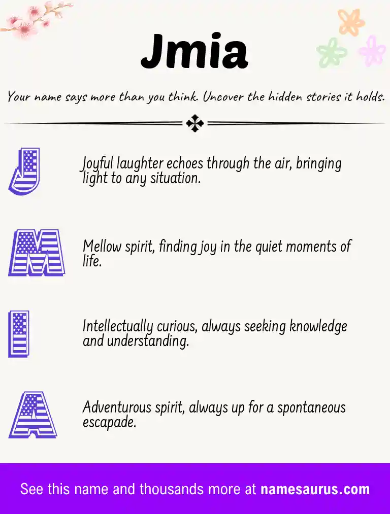 Acrostic poem about Jmia.