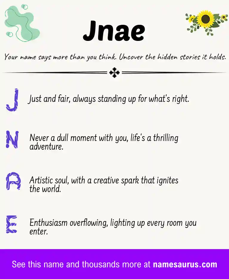 Acrostic poem about Jnae.