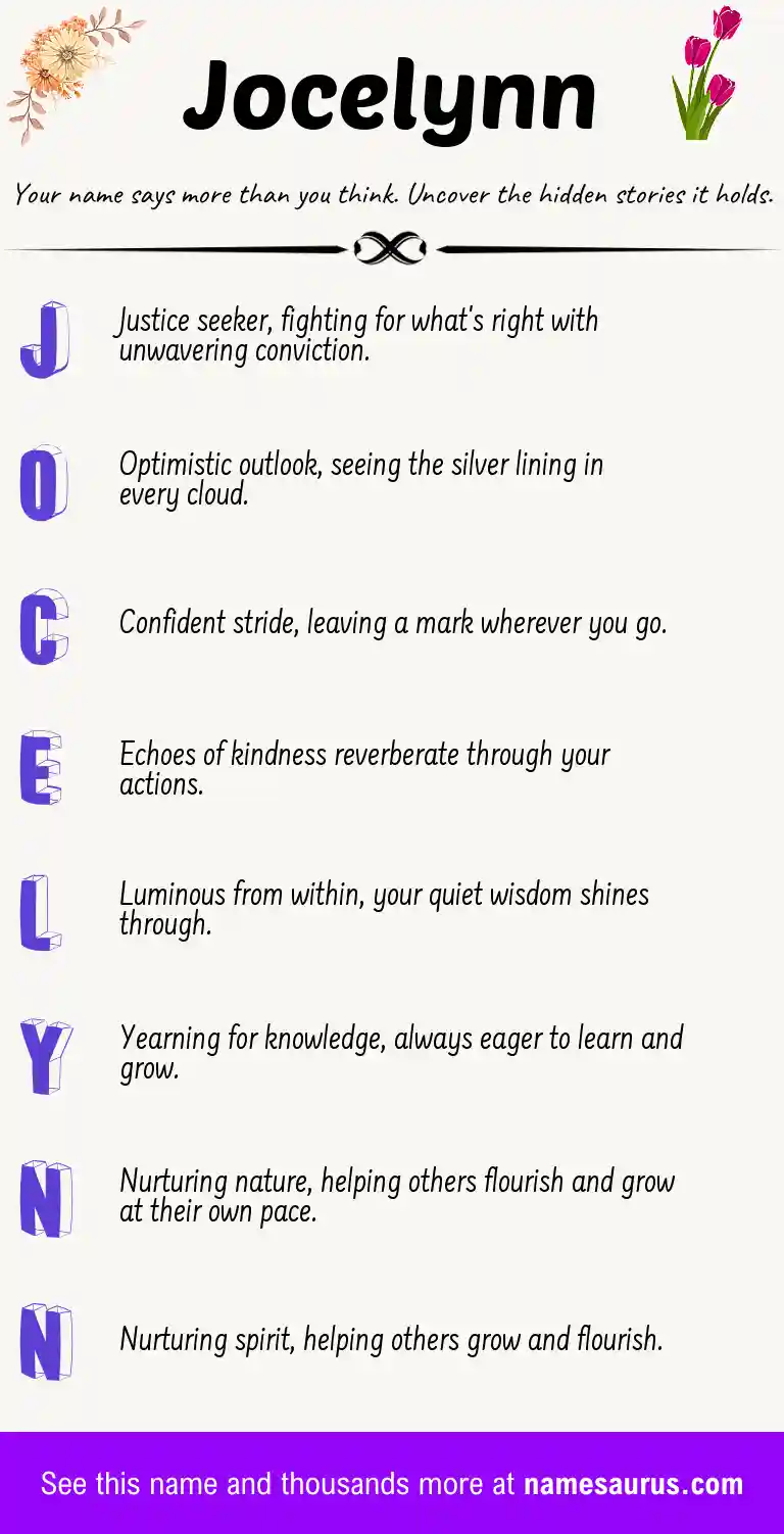 Acrostic poem about Jocelynn.