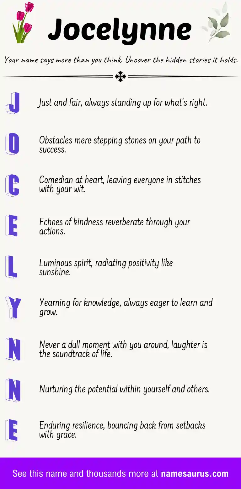 Acrostic poem about Jocelynne.