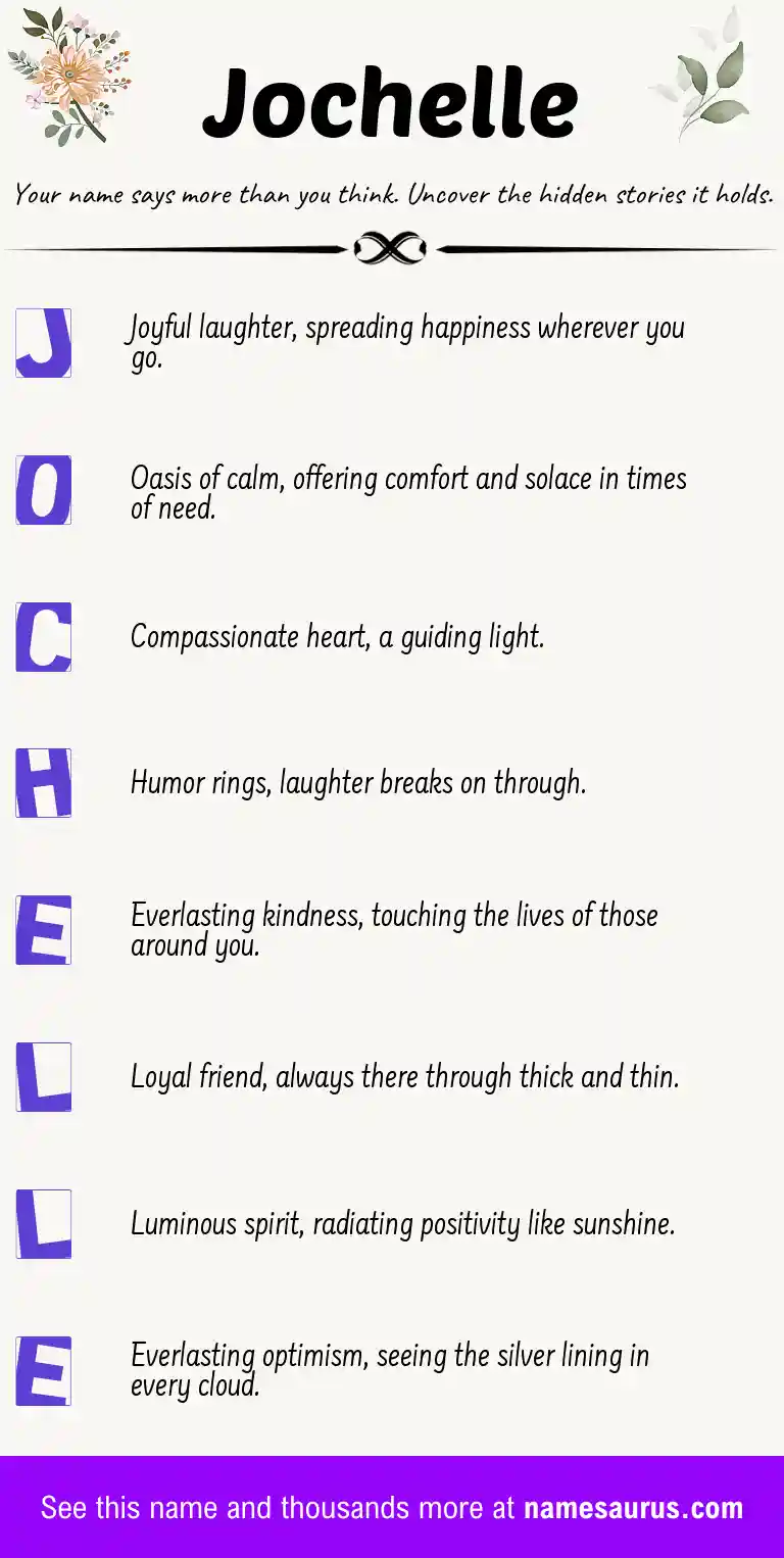 Acrostic poem about Jochelle.