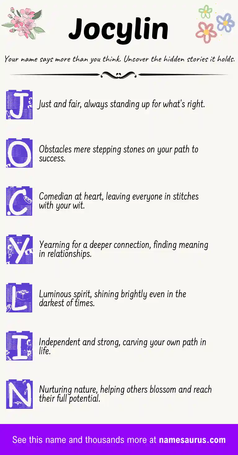 Acrostic poem about Jocylin.