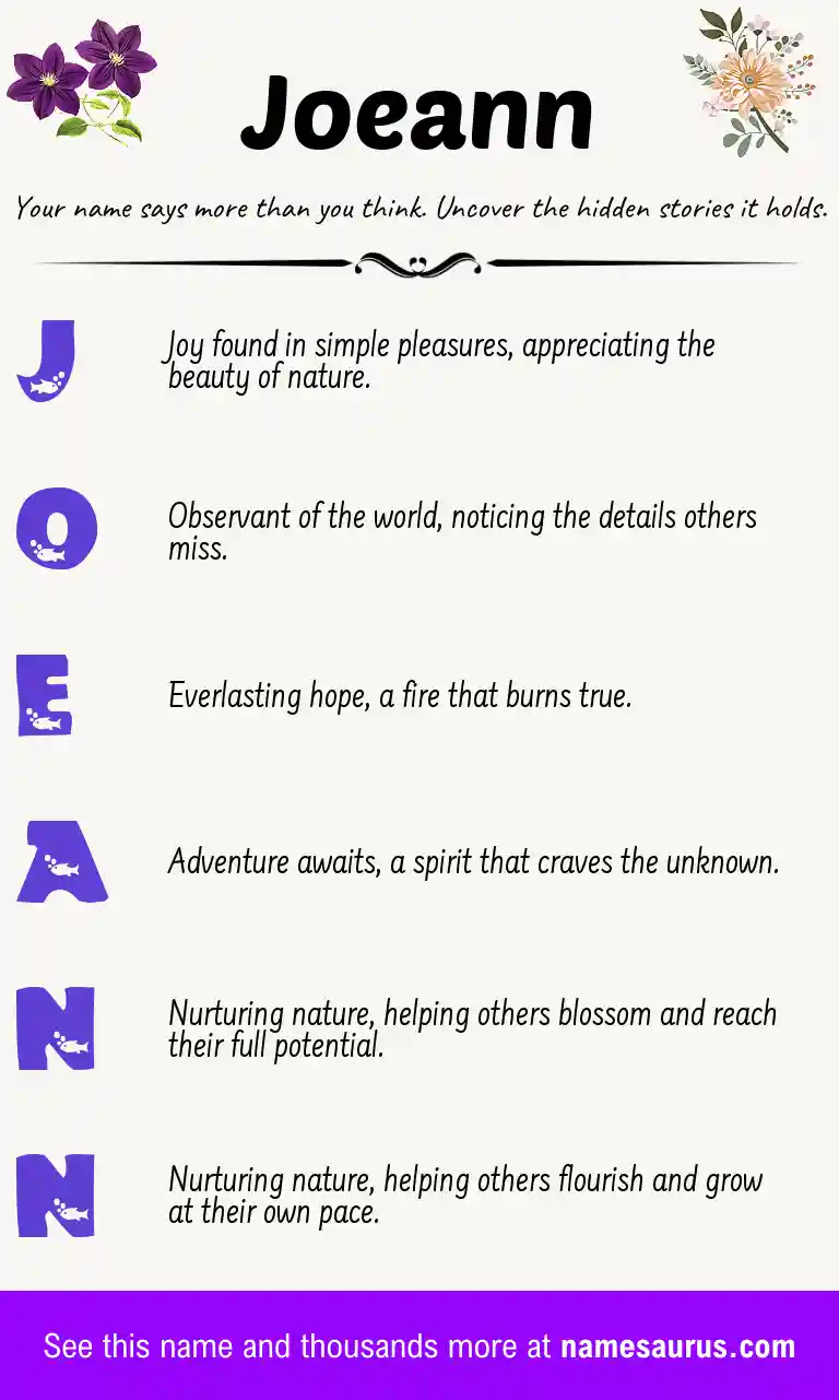 Acrostic poem about Joeann.