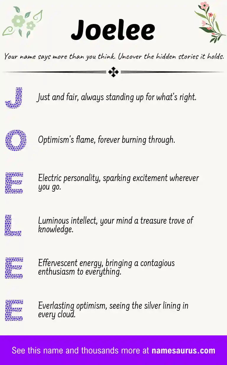 Acrostic poem about Joelee.