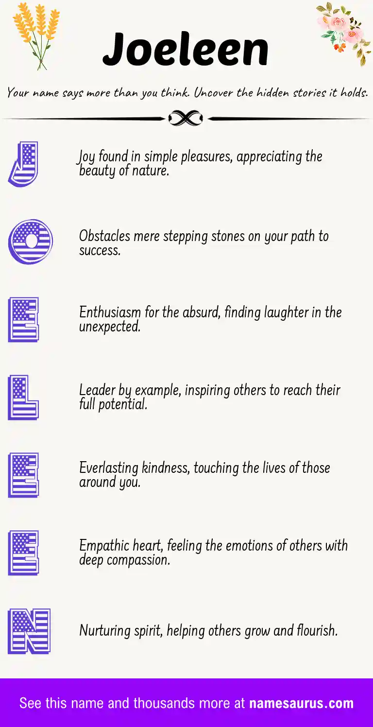 Acrostic poem about Joeleen.