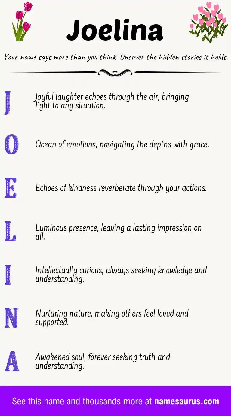 Acrostic poem about Joelina.