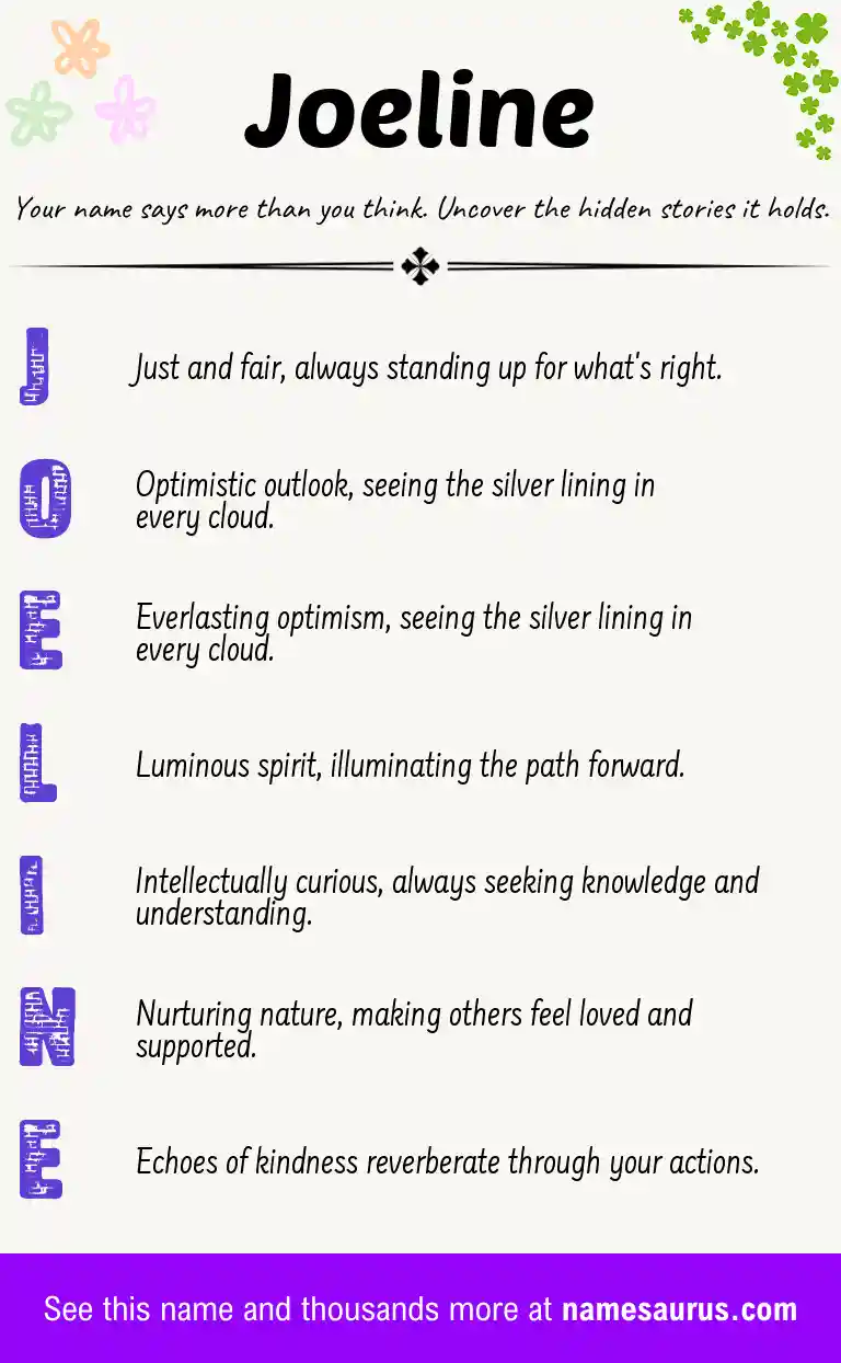 Acrostic poem about Joeline.