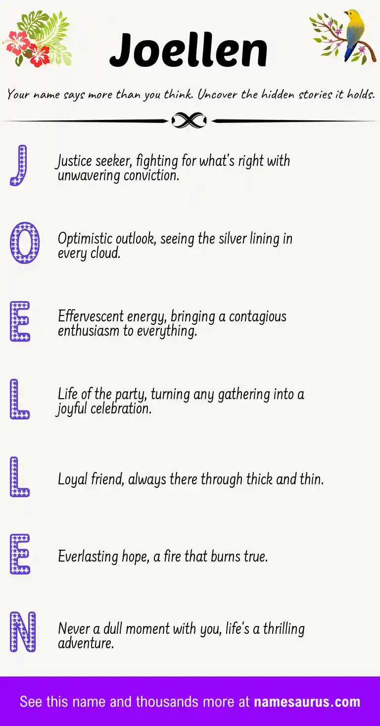 Acrostic poem about Joellen.