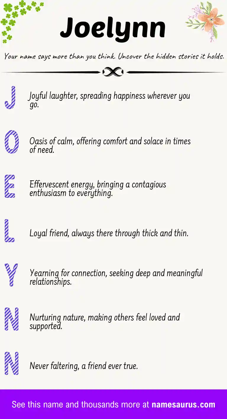 Acrostic poem about Joelynn.