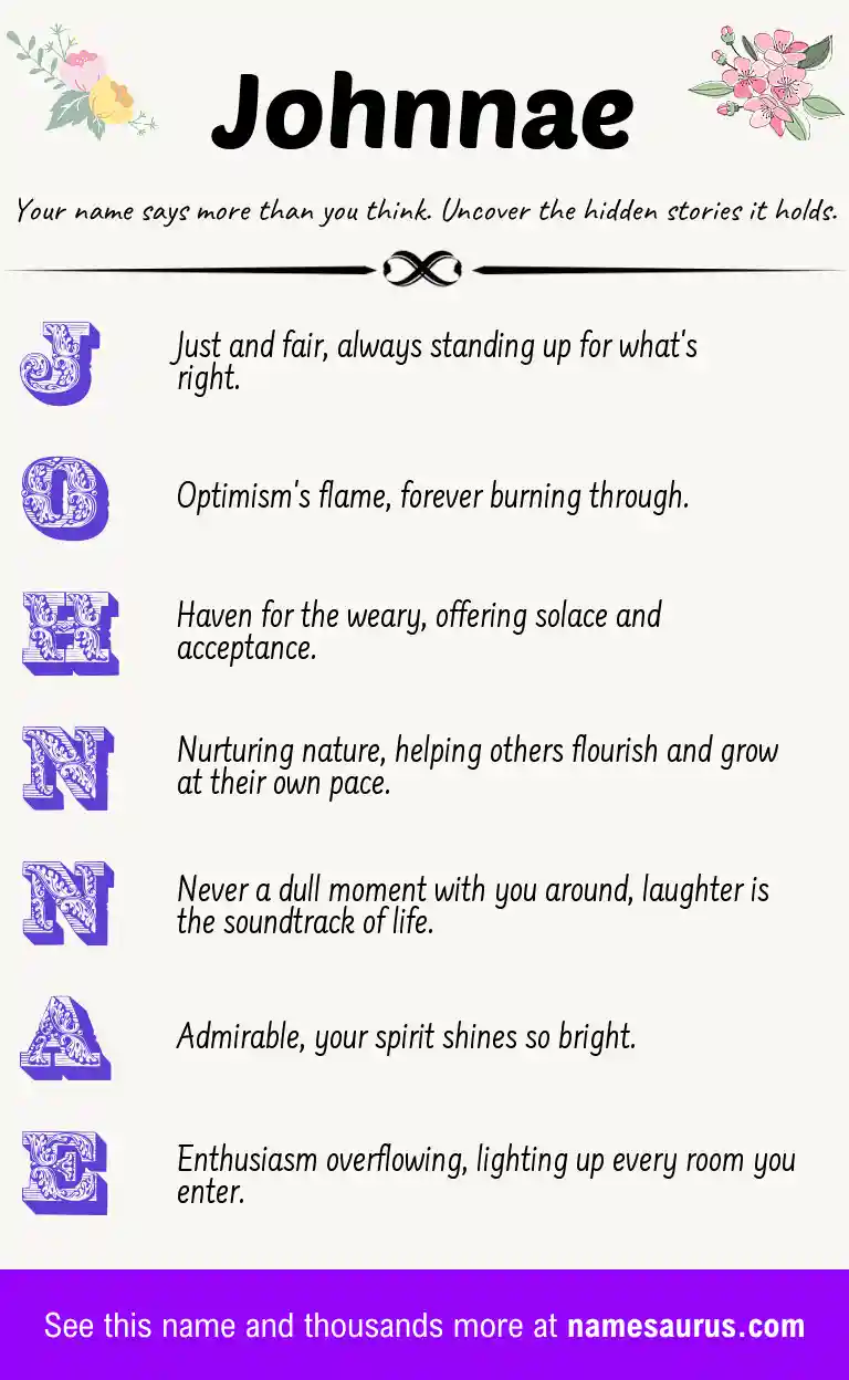 Acrostic poem about Johnnae.
