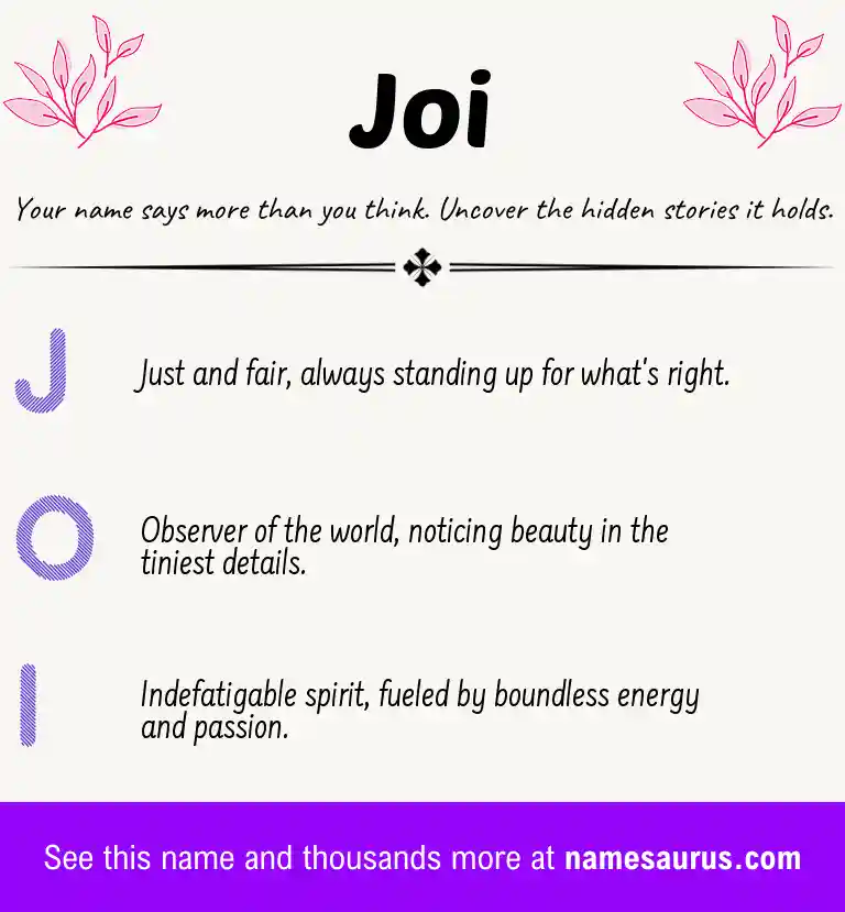 Acrostic poem about Joi.