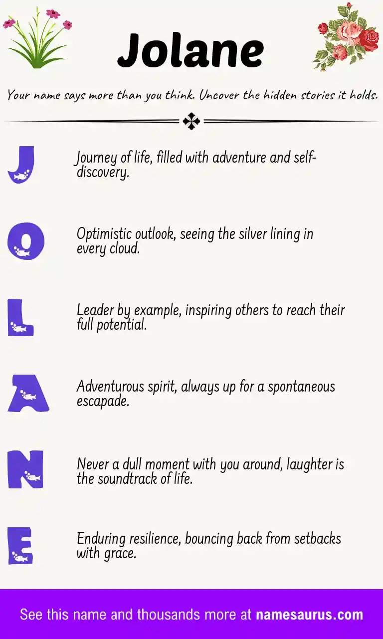 Acrostic poem about Jolane.