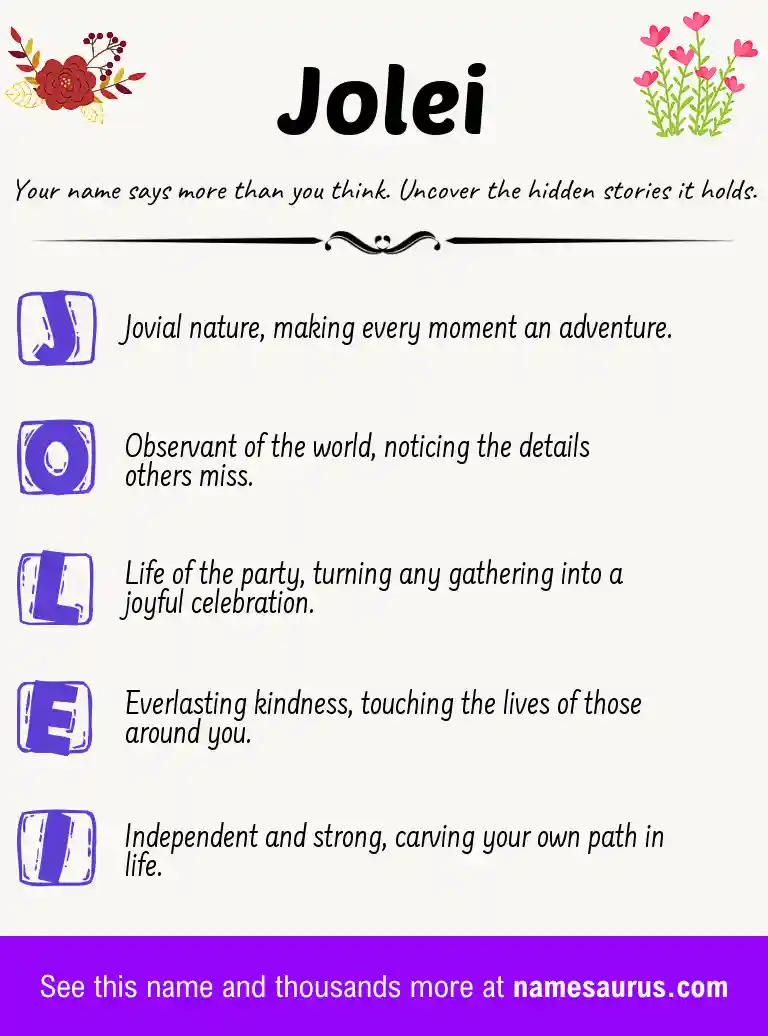 Acrostic poem about Jolei.