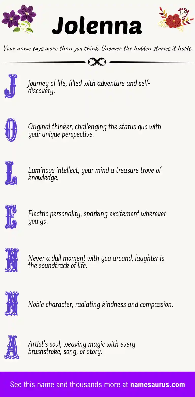 Acrostic poem about Jolenna.