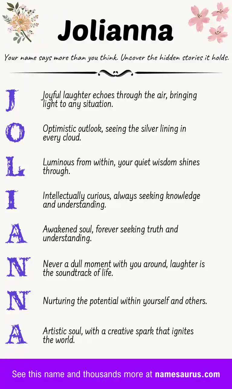 Acrostic poem about Jolianna.