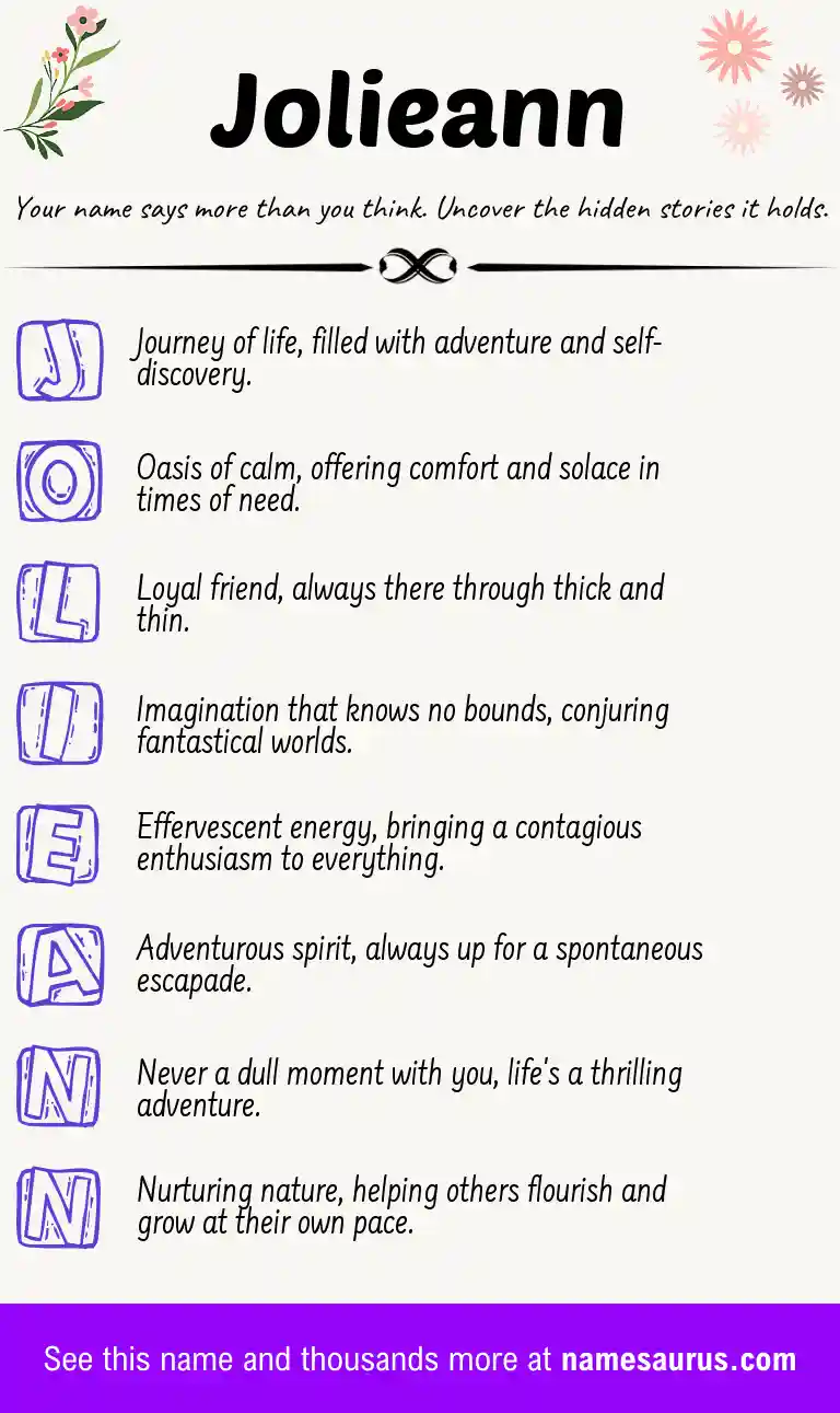 Acrostic poem about Jolieann.