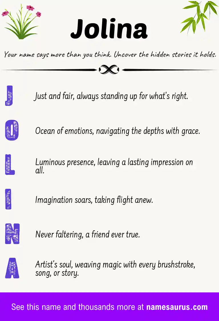 Acrostic poem about Jolina.
