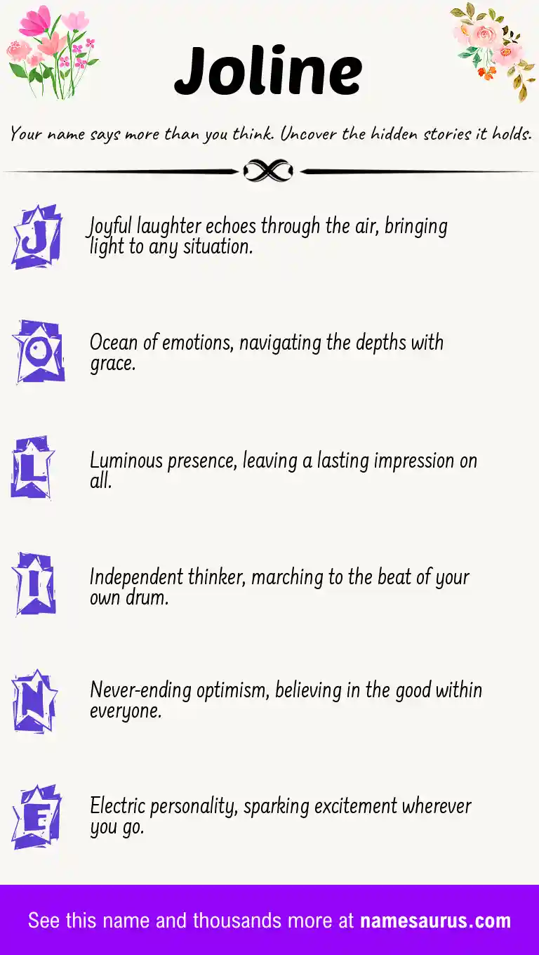Acrostic poem about Joline.