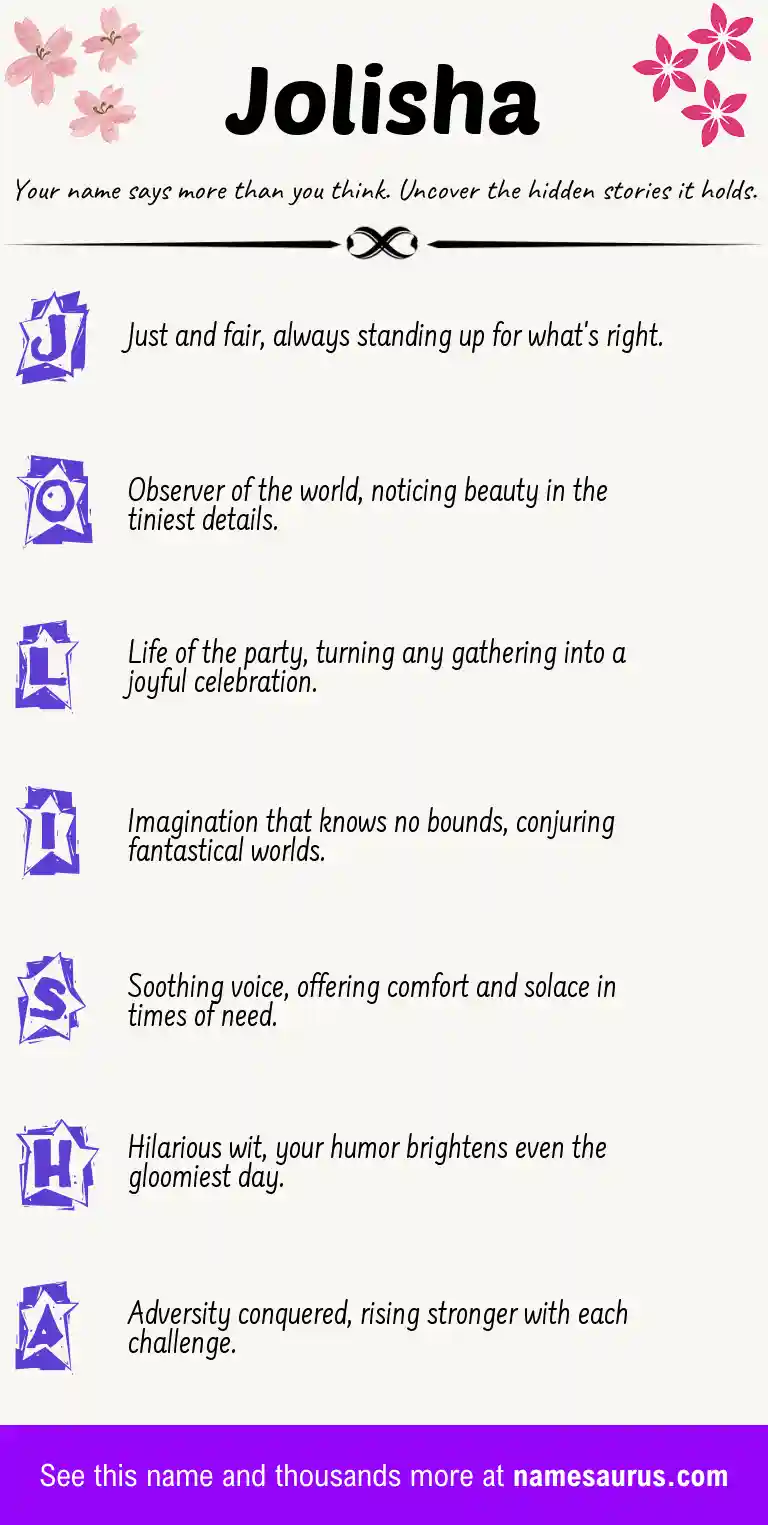 Acrostic poem about Jolisha.