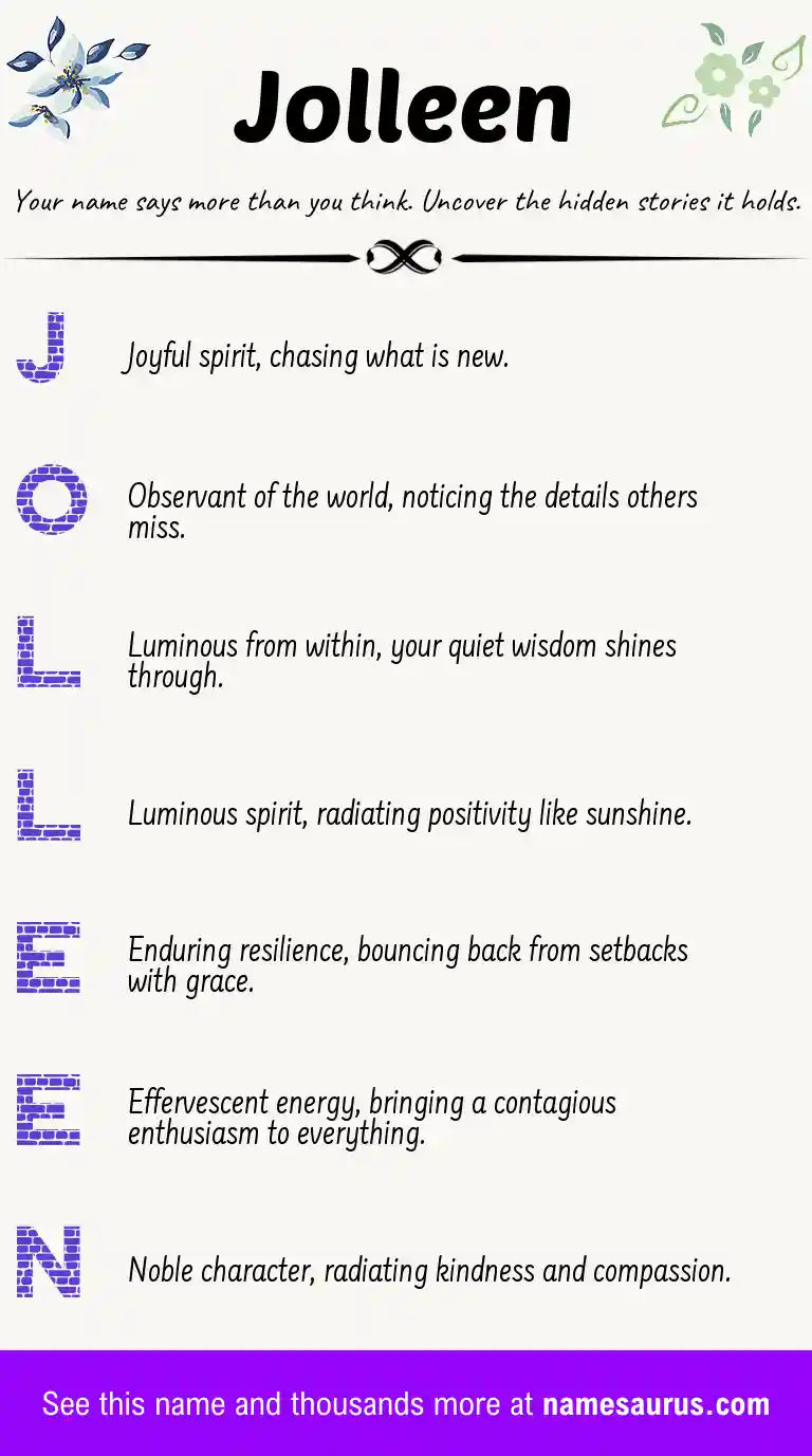 Acrostic poem about Jolleen.