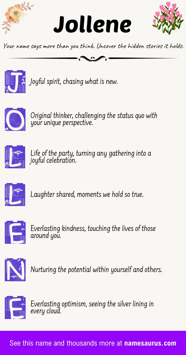 Acrostic poem about Jollene.
